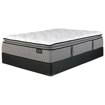 Queen 16" Pillow Top Pocketed Coil Mattress and Foundation